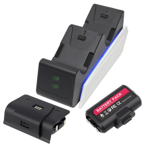 BASE CARGA DUAL 2 PAQUETES BATERÍAS PARA X-ONE/S/ELITE/SS/SXR