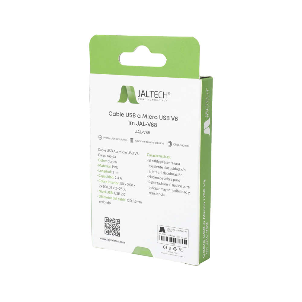 CABLE USB A MICRO USB V8 1M JAL-V88 - Image 3