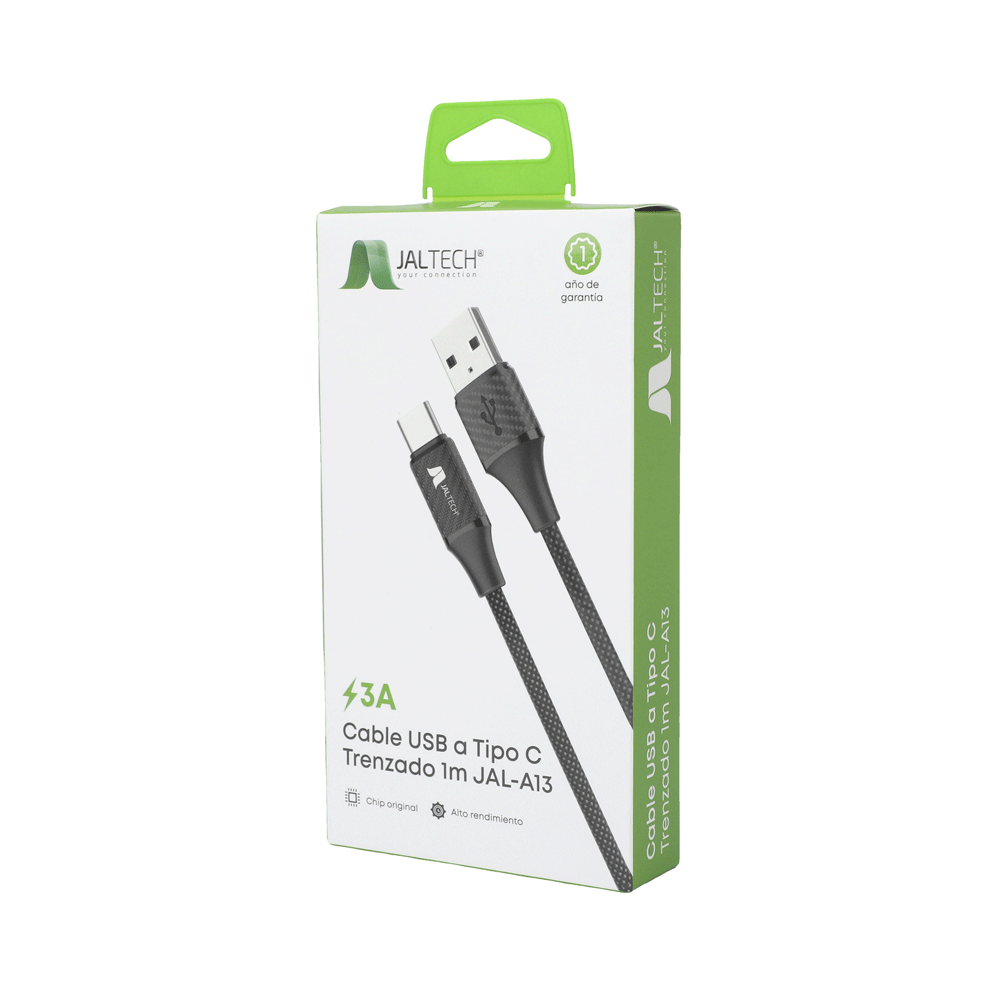 CABLE USB A TIPO C TRENZADO 1 M JAL-A13 - Image 3