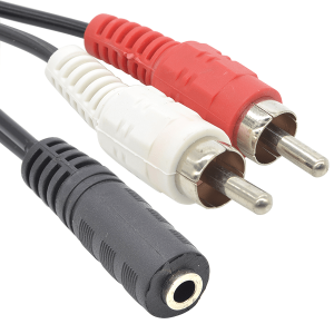 CABLE 3.5MM A 2 RCA MACHO