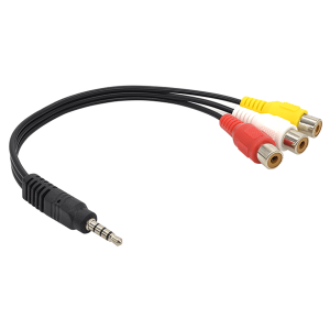 CABLE 3.5MM A 3 RCA HEMBRA