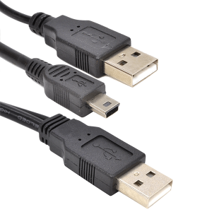 CABLE DUAL USB A 5 PINES