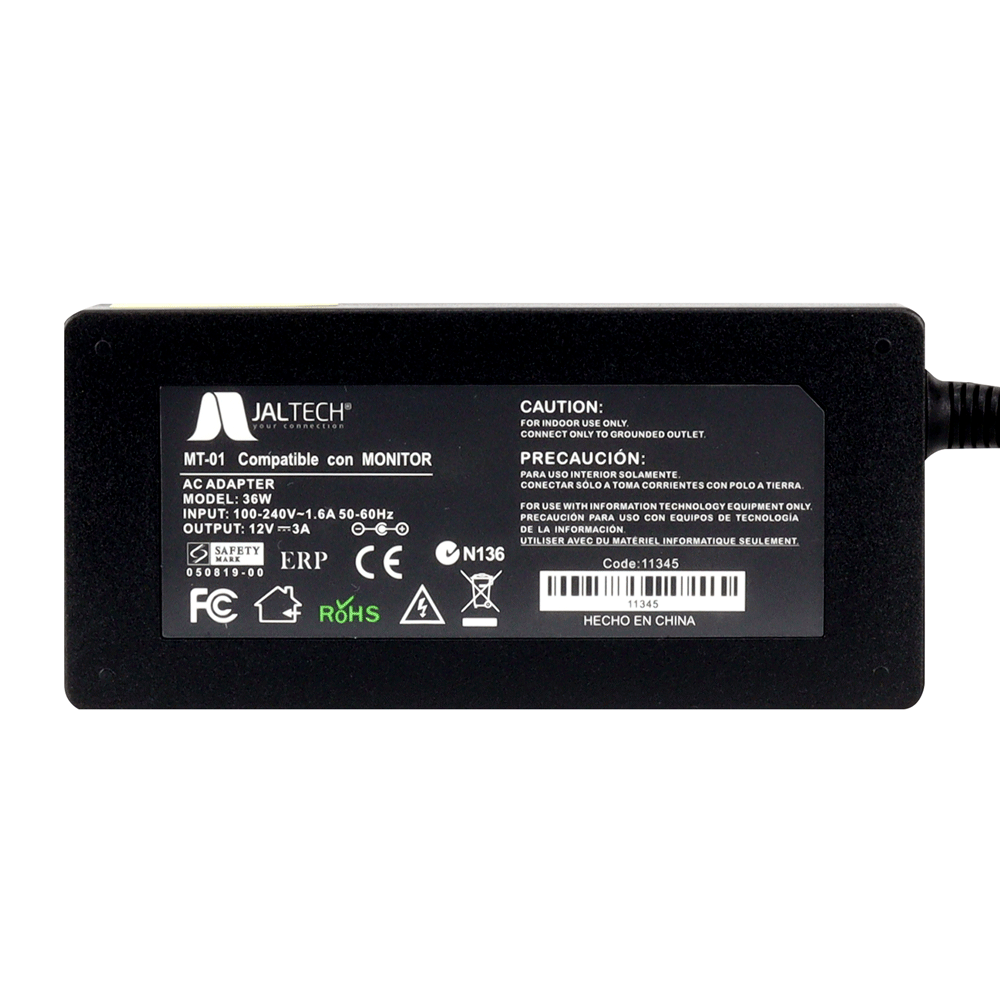 CARG. PARA MONITOR 12V-3A 36W