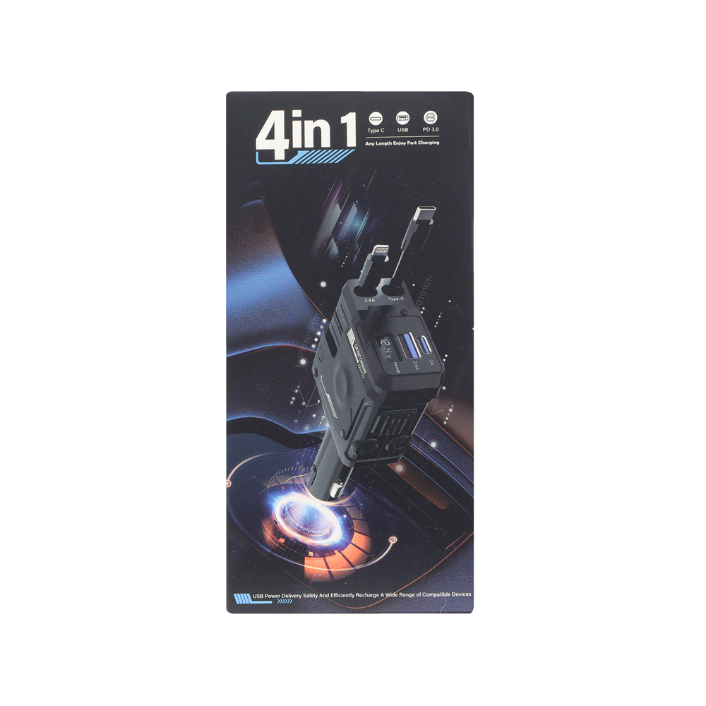 CARGADOR RETRACTIL CARRO 66W - Image 5