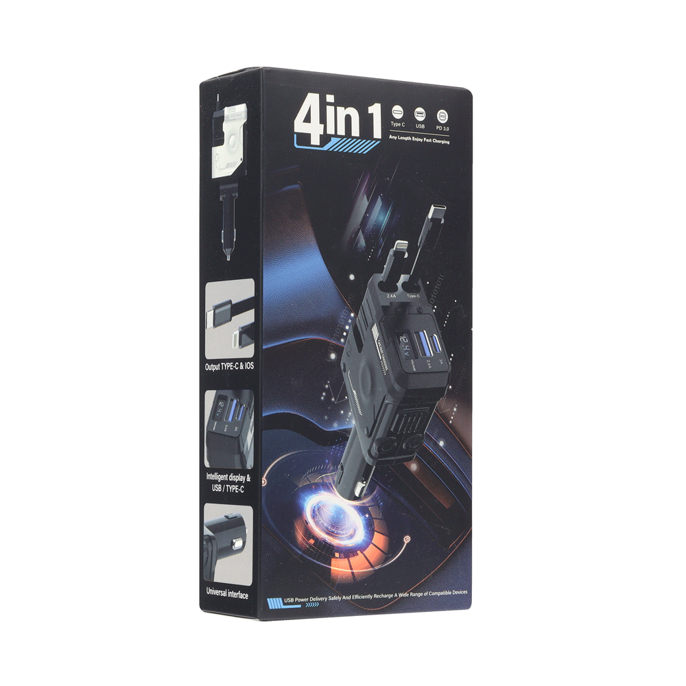 CARGADOR RETRACTIL CARRO 66W - Image 4