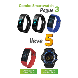 COMBO SMARTWATCH PAGUE 3 LLEVE 5