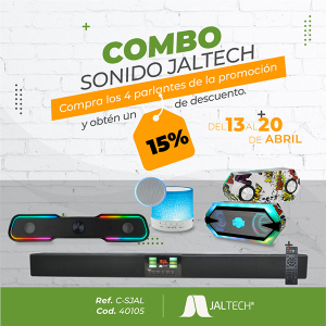 COMBO SONIDO JALTECH CON 15% DE DESCUENTO