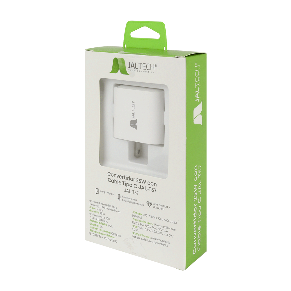 CONVERTIDOR 25W CON CABLE TIPO C JAL-57 - Image 5
