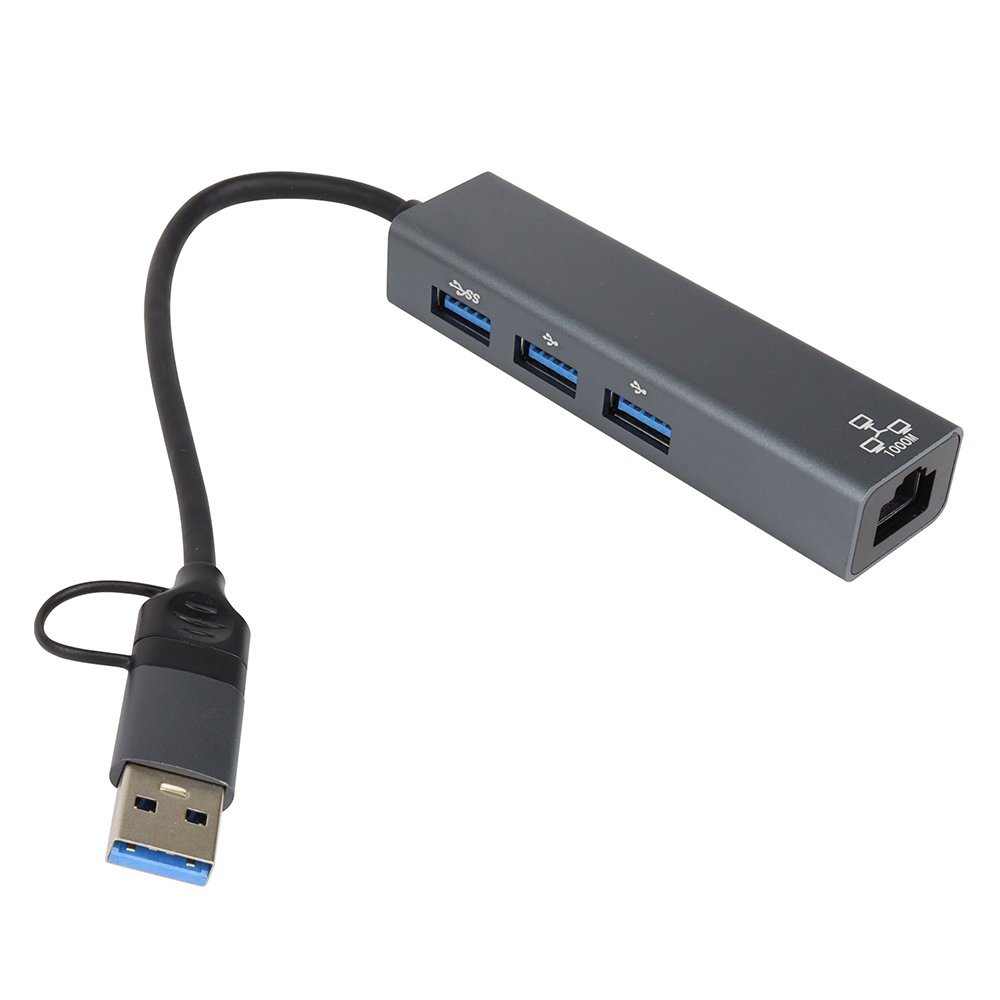 HUB USB TIPO C DUAL RJ45 BASE 1000 - Image 2