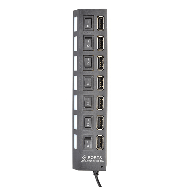 HUB USB 2.0 SWITCH LED X7