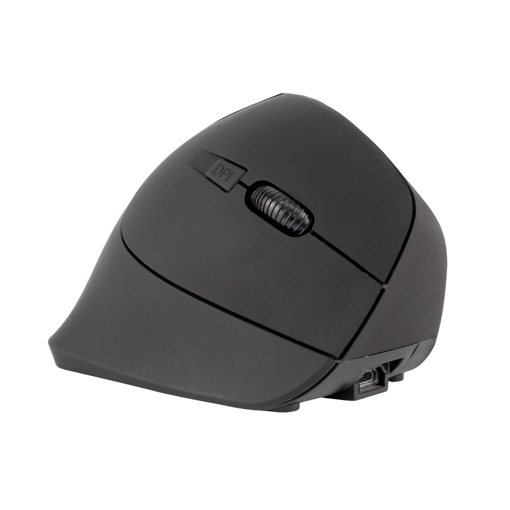 MOUSE VERTICAL INALAM. RECARGABLE BLACK