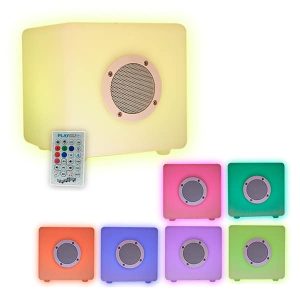 PARLANTE CUBO 20 CM CON LUCES